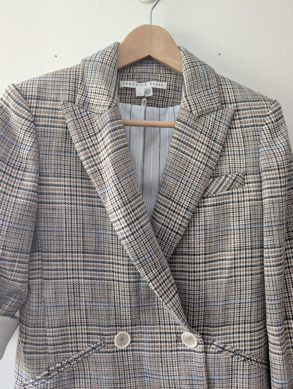 Veronica Beard Parineti Houndstooth Dickey Jacket Blazer Celebrity Size 0 - Picture 4 of 12